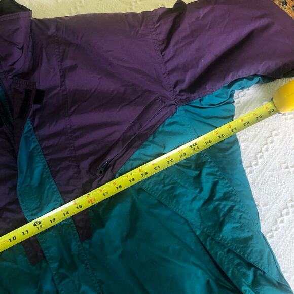 VTG 90s Obermeyer Zephyr Colorblock Ski Jacket Purple Teal Men’s L Outdoor Retro - Picture 12 of 12